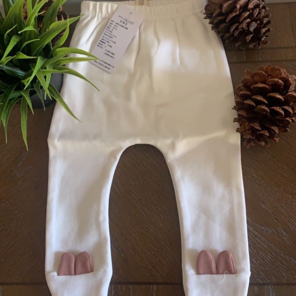 Cute bunny leggings for a baby